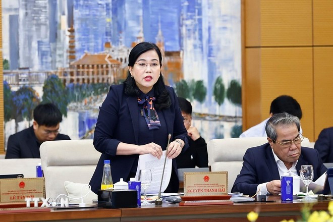 Chủ nhiệm Ủy ban Khoa học, Công nghệ và Môi trường của Quốc hội Nguyễn Thanh Hải phát biểu. Ảnh: Doãn Tấn/TTXVN