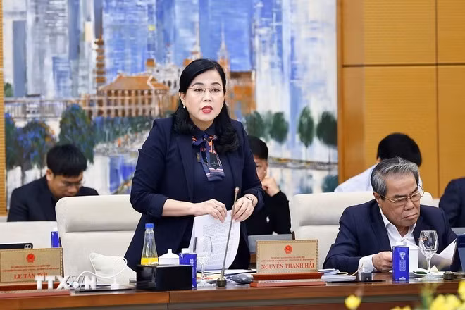 Chủ nhiệm Ủy ban Khoa học, Công nghệ và Môi trường của Quốc hội Nguyễn Thanh Hải phát biểu. Ảnh: Doãn Tấn/TTXVN