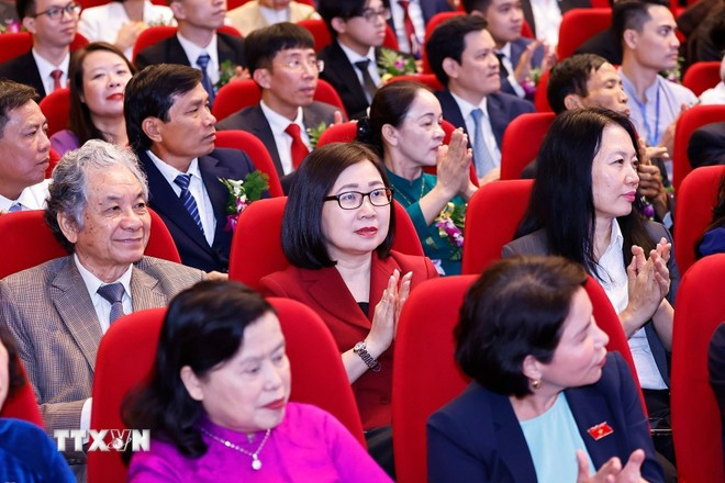 Đại biểu dự Lễ trao Giải Nhân tài Đất Việt năm 2025. (Ảnh: Doãn Tấn/TTXVN) Đại biểu dự Lễ trao Giải Nhân tài Đất Việt năm 2025. (Ảnh: Doãn Tấn/TTXVN)