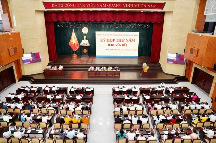 Tại kỳ họp thứ 5 khóa X, nhiệm kỳ 2021-2026 vào ngày 14-11 vừa qua, HĐND TP. HCM đã bầu bổ sung 3 Phó Chủ tịch UBND. Ảnh: NLĐO