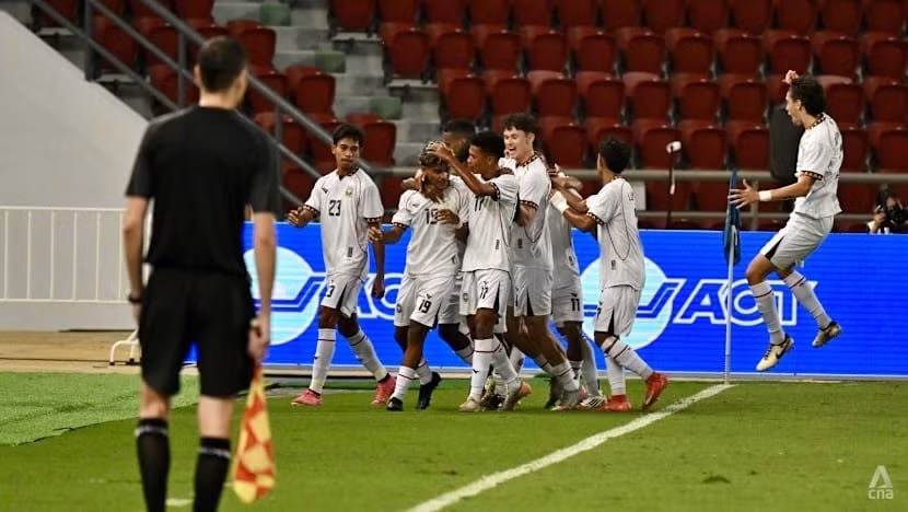 U22 Timor Leste vui mừng với chiến thắng ấn tượng.