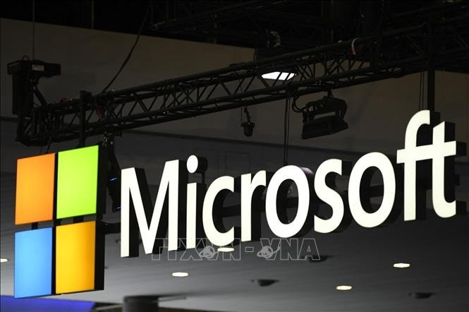 Biểu tượng Microsoft. Ảnh tư liệu: AFP/TTXVN microsoft-3.jpg