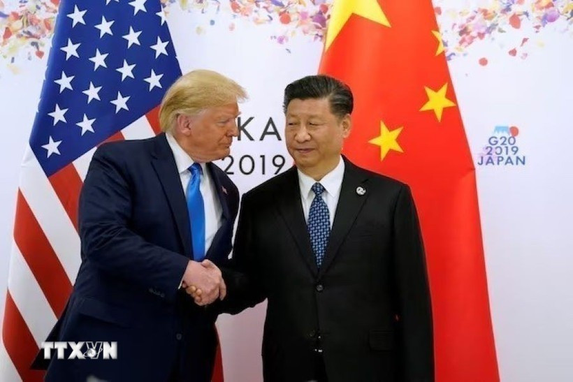 Tổng thống Mỹ Donald Trump (trái) và Chủ tịch Trung Quốc Tập Cận Bình. Ảnh: Reuters/TTXVN trung-quoc-my-kinh-te.jpg