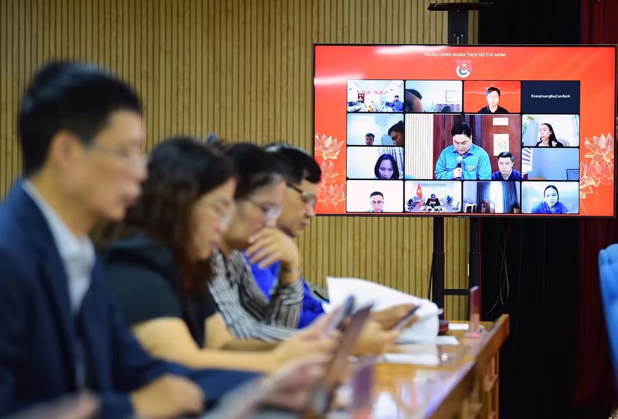 Hội nghị diễn ra theo hình thức trực tiếp kết hợp trực tuyến với 4.088 điểm cầu, hơn 80 nghìn đại biểu tham dự. Ảnh: Xuân Tùng