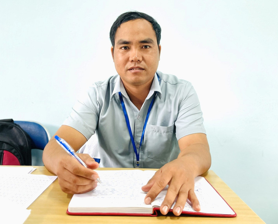 Anh Kpă Siu khởi xướng nhiều hoạt động thiết thực vận động, tập hợp thanh niên. Ảnh: H.T 4-1252.jpg