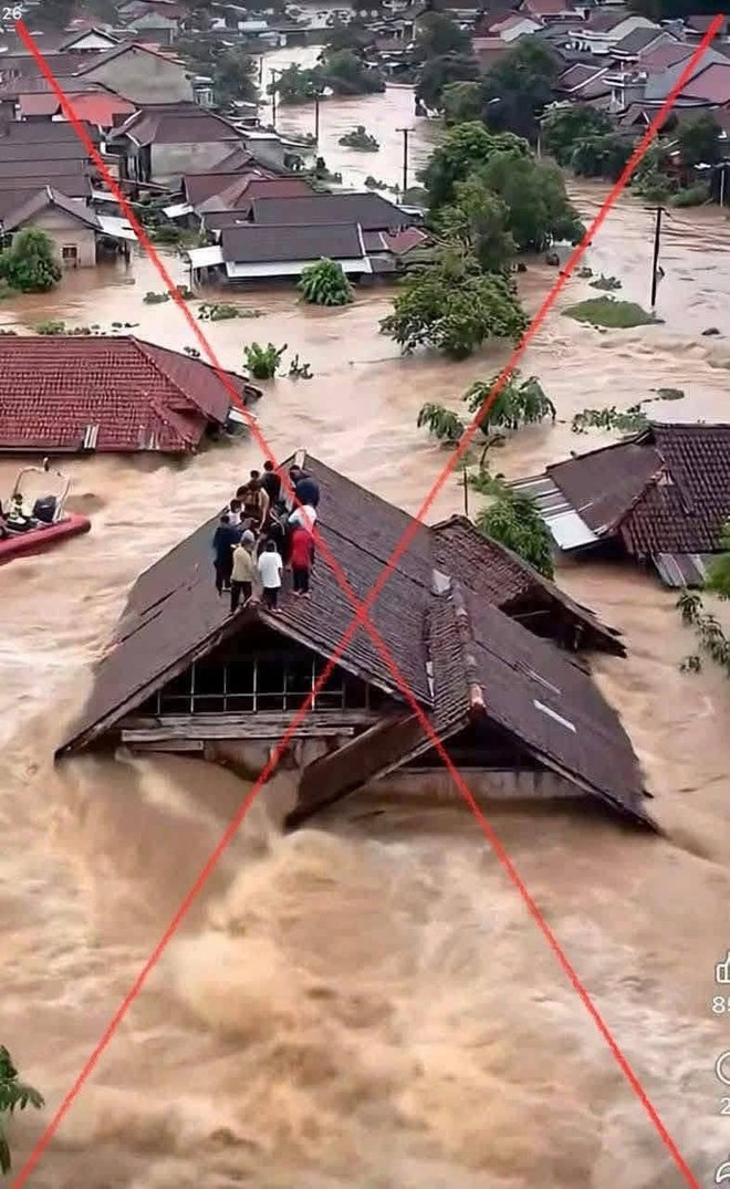 Cơ quan chức năng đã cảnh báo những thông tin giả liên quan đến thiên tai là do AI ngụy tạo.