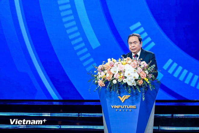 Chủ tịch Quốc hội Trần Thanh Mẫn phát biểu tại sự kiện. (Ảnh: Minh Sơn/Vietnam+)