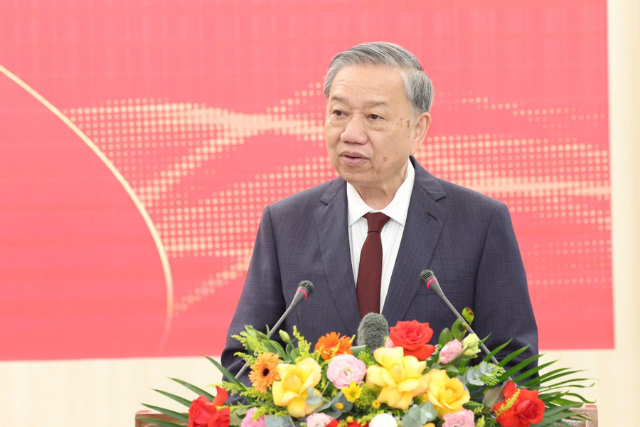 Tổng Bí thư Tô Lâm phát biểu chỉ đạo. (Ảnh: Mạnh Nguyễn/Vietnam+) Tổng Bí thư Tô Lâm phát biểu chỉ đạo. (Ảnh: Mạnh Nguyễn/Vietnam+)