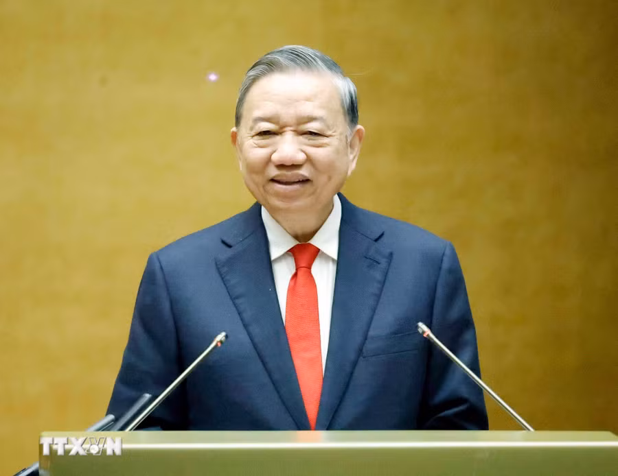 Tổng Bí thư Tô Lâm phát biểu chỉ đạo tại hội nghị. Ảnh: Thống Nhất/ TTXVN