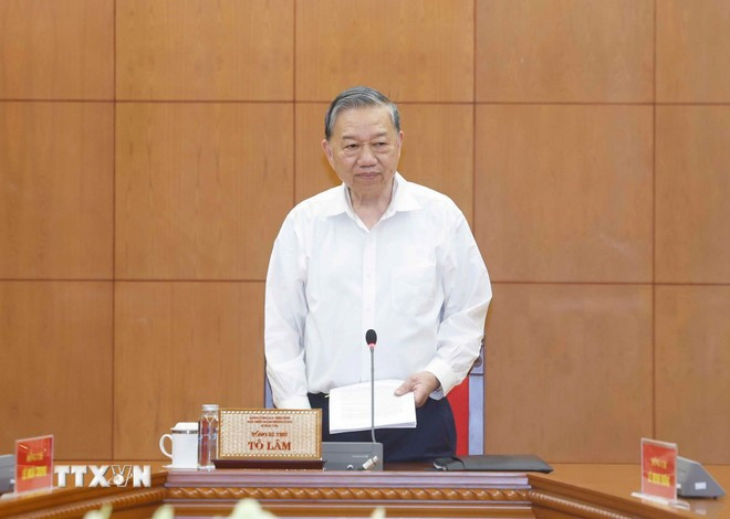 Tổng Bí thư Tô Lâm phát biểu. Ảnh: Thống Nhất/TTXVN