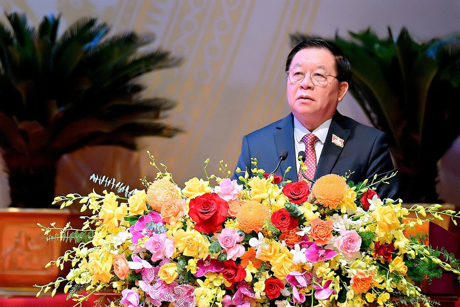 Đồng chí Nguyễn Trọng Nghĩa-Ủy viên Bộ Chính trị, Trưởng Ban Tuyên giáo và Dân vận Trung ương phát biểu chỉ đạo tại Đại hội. Ảnh: Đức Thụy ngtrngngh.jpg
