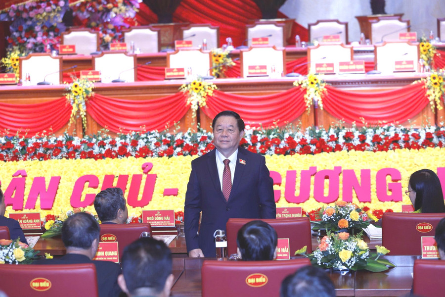 Đồng chí Nguyễn Trọng Nghĩa-Ủy viên Bộ Chính trị, Bí thư Trung ương Đảng, Trưởng ban Tuyên giáo và Dân vận Trung ương dự và chỉ đạo Đại hội. Ảnh: Hồng Phúc nguyentrongnghia-2087.jpg
