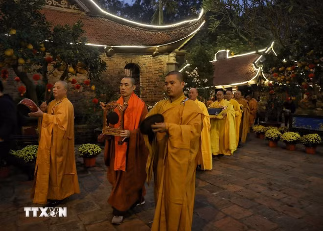 Lễ hội chùa Vĩnh Nghiêm, gọi là ngày giỗ Tổ, có quy mô rất lớn và đã được đưa vào danh mục Di sản văn hóa phi vật thể quốc gia năm 2013. (Ảnh: Danh Lam/TTXVN tư liệu)