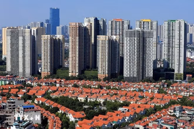 Tầm nhìn đến năm 2050, Thủ đô Hà Nội là thành phố kết nối toàn cầu, có mức sống và chất lượng cuộc sống cao. Ảnh: Tuấn Anh/TTXVN