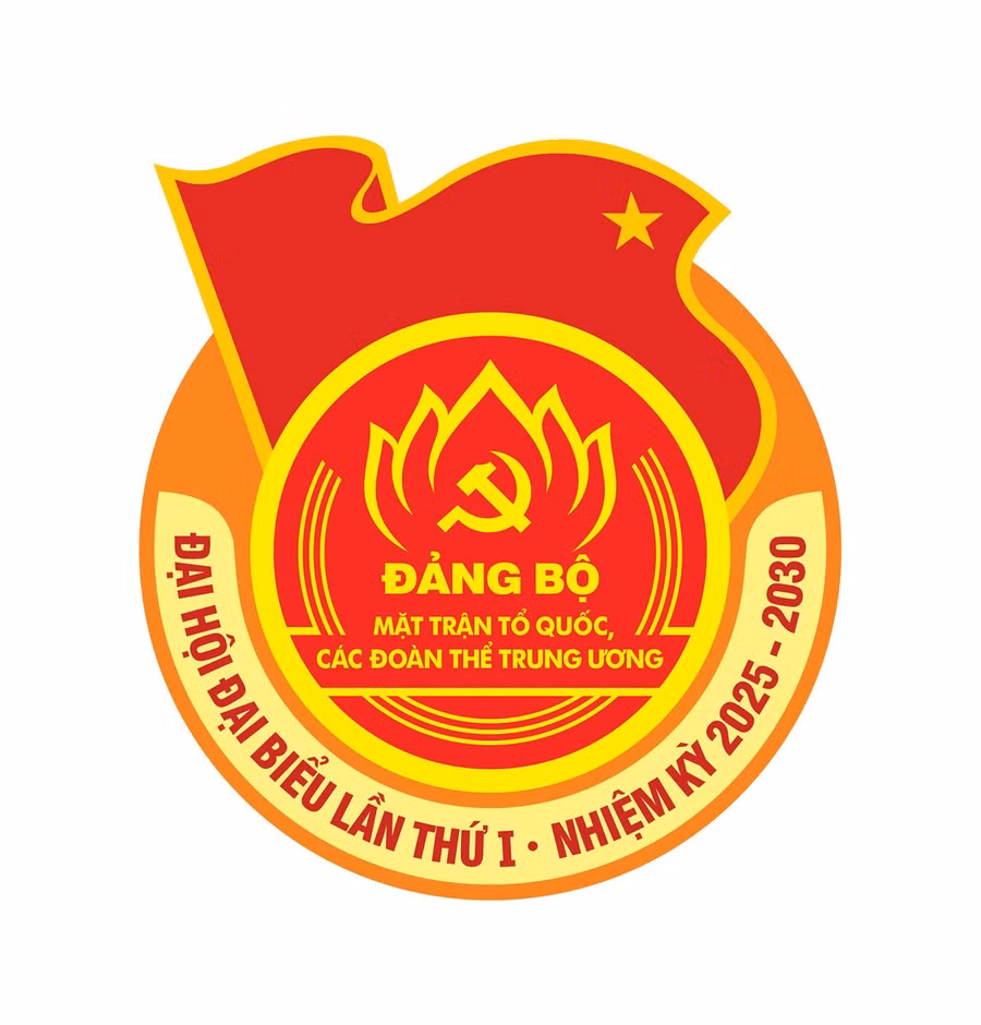 Logo Đại hội Đảng bộ MTTQ, các đoàn thể Trung ương. Ảnh: BTC cung cấp.