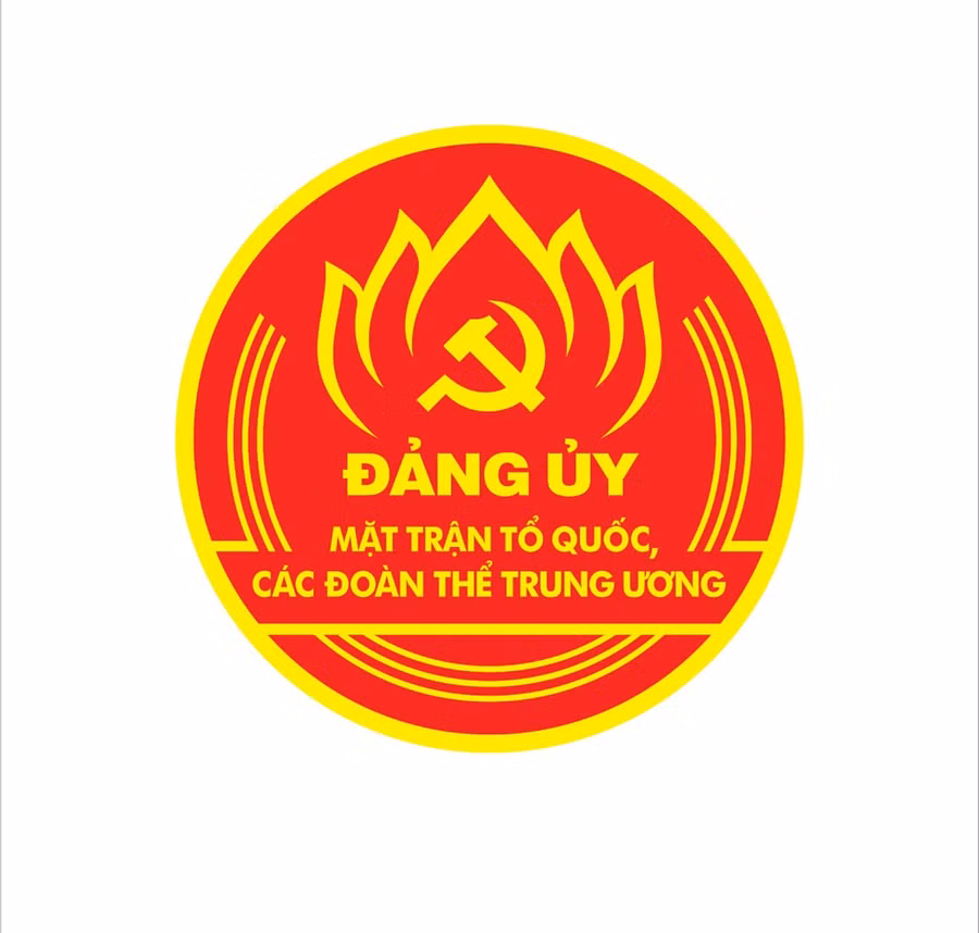 Logo Đảng ủy MTTQ, các đoàn thể Trung ương. Ảnh: BTC cung cấp.