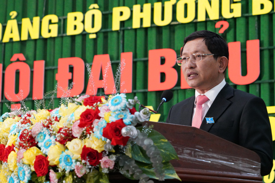 Đồng chí Mai Việt Trung phát biểu chỉ đạo Đại hội. Ảnh: N.H a4.jpg