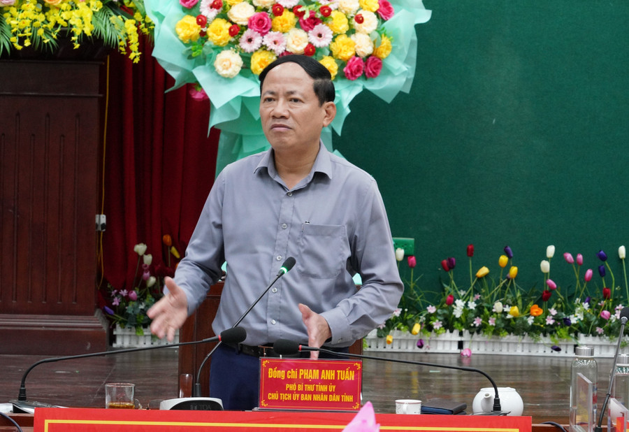 Chủ tịch UBND tỉnh Phạm Anh Tuấn phát biểu kết luận buổi làm việc. Ảnh: N.H a6chu-tich-ubnd-tinh-pham-anh-tuan-phat-bieu-ket-luan-buoi-lam-viec-anh-nh.jpg