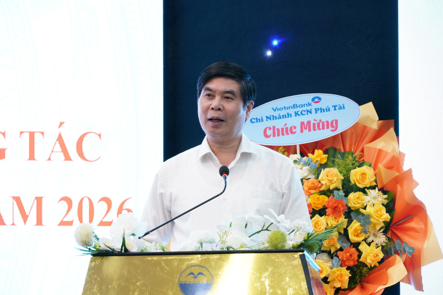 Phó Chủ tịch UBND tỉnh Lâm Hải Giang phát biểu chỉ đạo tại hội nghị. Ảnh: N.H