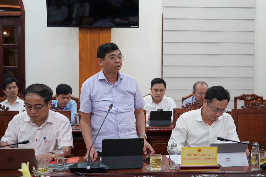 Đại diện lãnh đạo Sở Nông nghiệp và Môi trường phát biểu làm rõ các ý kiến, kiến nghị của doanh nghiệp. Ảnh: N.H 3.jpg