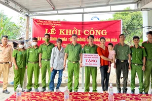 Công an huyện Kbang khởi công nhà tình nghĩa