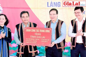 Trưởng ban Tổ chức Trung ương Trương Thị Mai dự Ngày hội đại đoàn kết tại làng Wâu