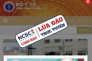 Cảnh báo việc lừa tiền cứu trợ trên trang thông tin giả mạo Bộ Y tế