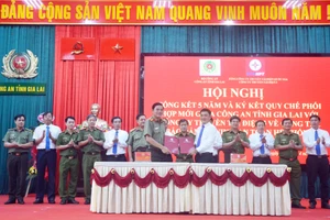 Công an tỉnh Gia Lai và Công ty Truyền tải điện 3 tổng kết quy chế phối hợp