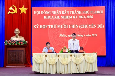 HĐND TP. Pleiku thông qua nghị quyết sắp xếp đơn vị hành chính thành 5 phường, 2 xã