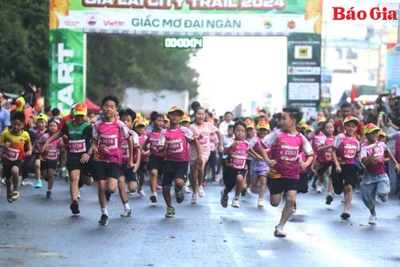 Hơn 600 vận động viên nhí tham gia giải chạy Gia Lai City Trail 2024