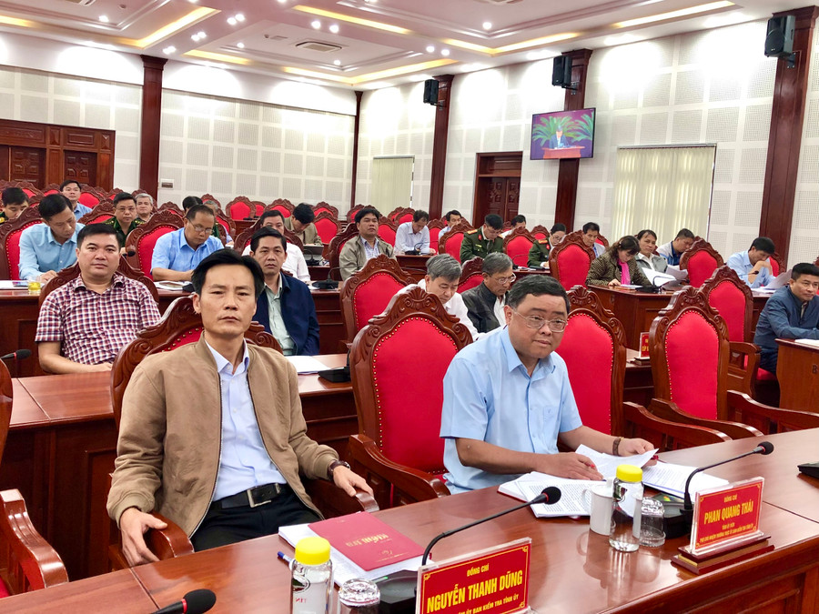 Các đại biểu tại điểm cầu Gia Lai dự hội nghị tổng kết công tác kiểm tra, giám sát của Đảng năm 2023, triển khai nhiệm vụ 2024. Ảnh: Lê Nam