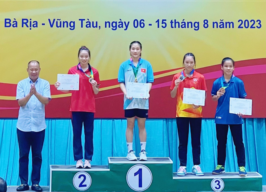 Lê Thị Nhi đã giành tấm huy chương vàng duy nhất cho đoàn Gia Lai ở giải đấu năm nay. Ảnh: Huy Hoàng Lê Thị Nhi đã giành tấm huy chương vàng duy nhất cho đoàn Gia Lai ở giải đấu năm nay. Ảnh: Huy Hoàng