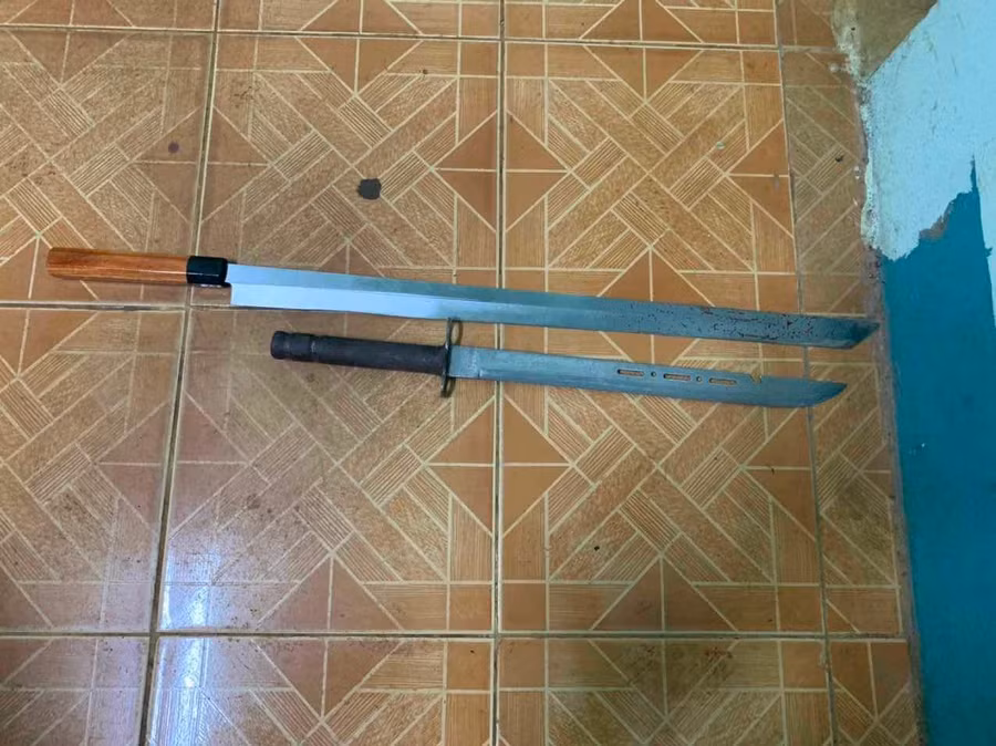 Hung khí của vụ án mạng đã bị thu giữ. Ảnh: Anh Tuấn