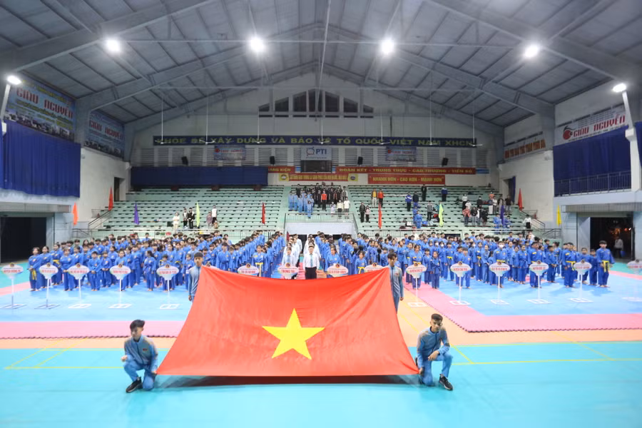 Giải đấu có số lượng võ sĩ Vovinam tham gia đông đảo nhất từ trước đến nay. Ảnh: Văn Ngọc