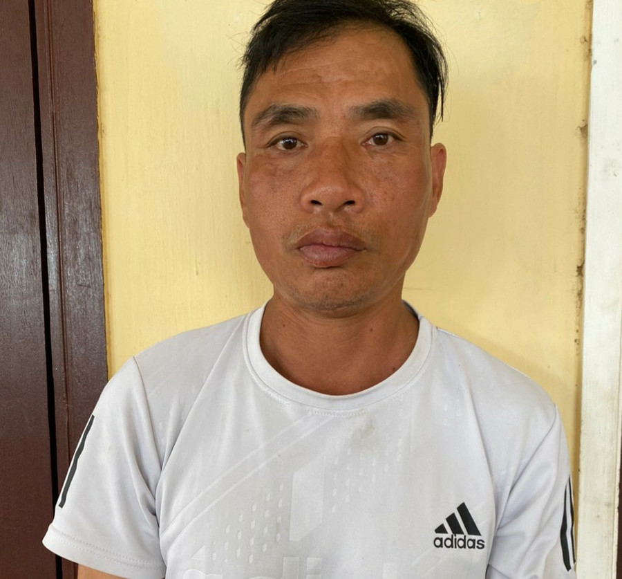 Đối tượng Nguyễn Văn Thành bị Công an huyện Đak Đoa bắt giữ sau khi gây ra nhiều vụ trộm cắp tài sản. Ảnh: Lê Anh