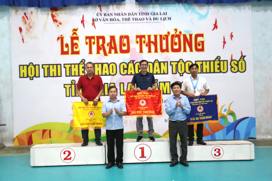 TP. Pleiku giành giải nhất toàn đoàn ở Hội thi năm nay. Ảnh: Văn Ngọc