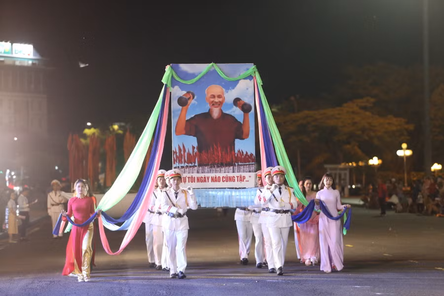 Hội thi là dịp thúc đẩy mạnh mẽ Cuộc vận động “Toàn dân rèn luyện thân thể thao gương Bác Hồ vĩ đại”. Ảnh: Văn Ngọc