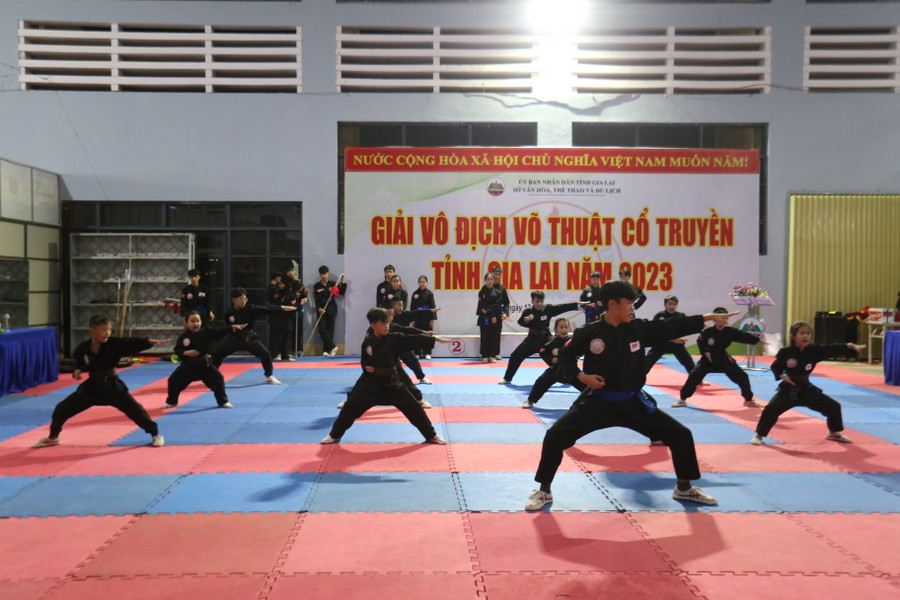 Các VĐV sẽ tranh tài ở nội dung quyền và đối kháng. Ảnh: Văn Ngọc Các VĐV sẽ tranh tài ở nội dung quyền và đối kháng. Ảnh: Văn Ngọc