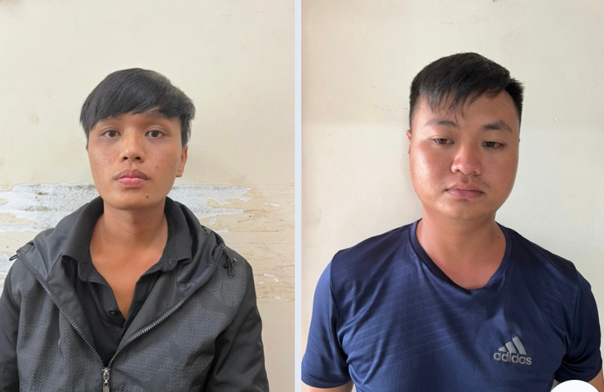 Đối tượng Huy (trái) và Phụng đã bị Cơ quan Công an bắt giữ. Ảnh: Hoài Đức