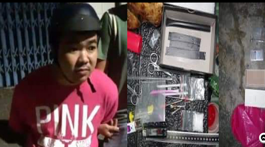 Đối tượng Nguyễn Lê Anh Tuấn và tang vật thu giữ. Ảnh: Công an thị xã An Khê