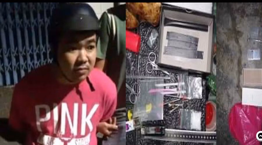 Đối tượng Nguyễn Lê Anh Tuấn và tang vật thu giữ. Ảnh: Công an thị xã An Khê