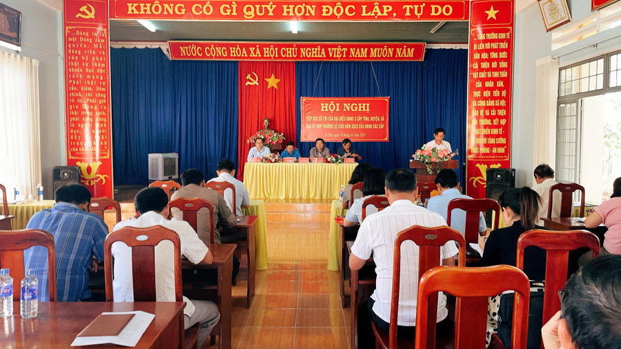 Quang cảnh buổi tiếp xúc. Ảnh: Hoa Mai Quang cảnh buổi tiếp xúc. Ảnh: Hoa Mai