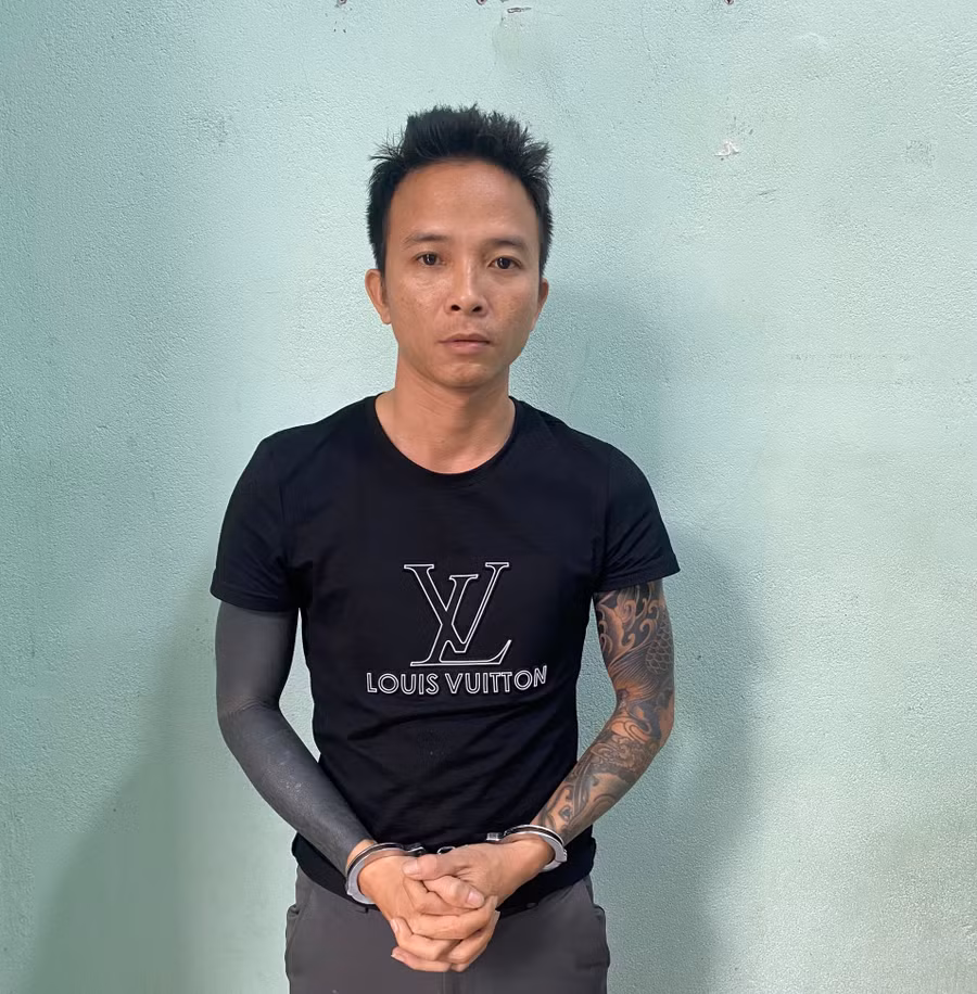 Đối tượng Nguyễn Huy Thọ tại Cơ quan Công an. Ảnh: Đỗ Đạt