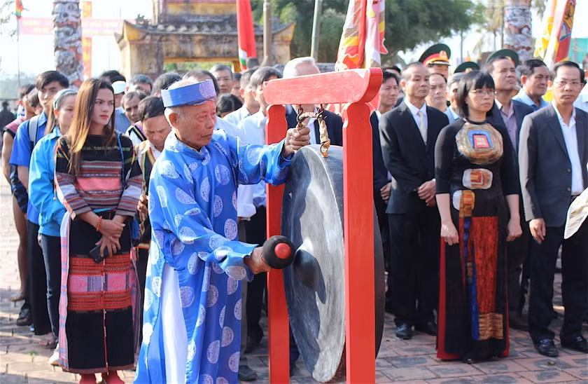 Lễ kỷ niệm Chiến thắng Ngọc Hồi-Đống Đa được tổ chức hàng năm tại thị xã An Khê vào mùng 4 Tết. Ảnh: Hồng Thi