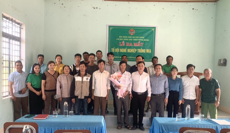 Các thành viên tổ hội ra mắt tại buổi lễ. Ảnh: Như Loan Các thành viên tổ hội ra mắt tại buổi lễ. Ảnh: Như Loan