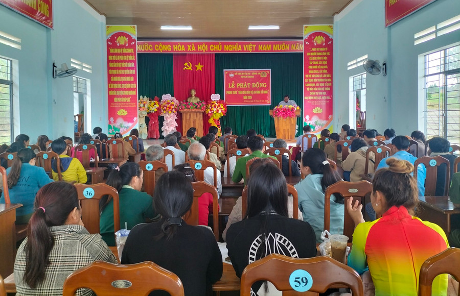 Quang cảnh buổi lễ phát động. Ảnh: Minh Ngân Quang cảnh buổi lễ phát động. Ảnh: Minh Ngân