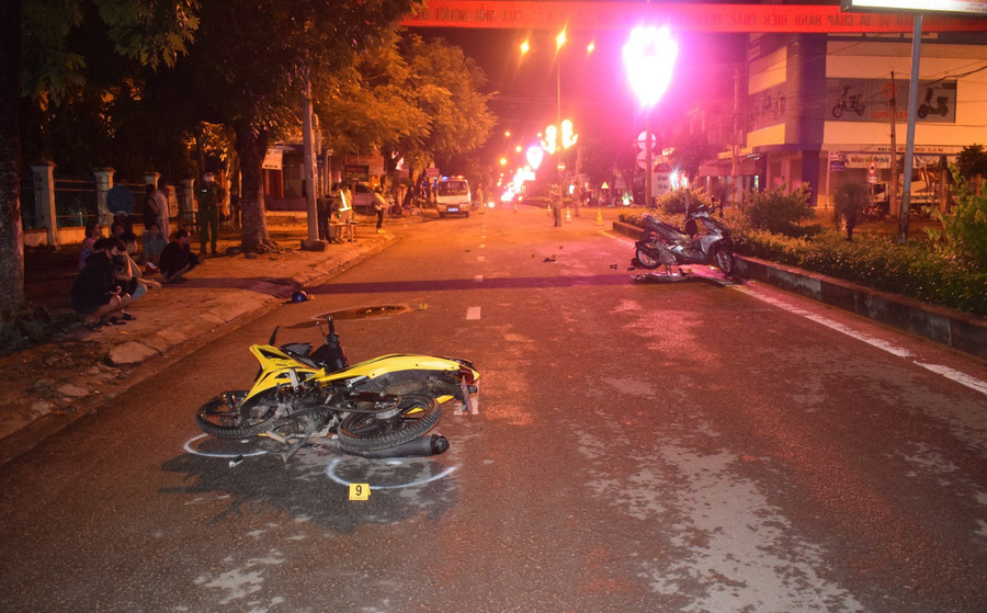 Hiện trường vụ tai nạn. Ảnh: Nguyễn Sang