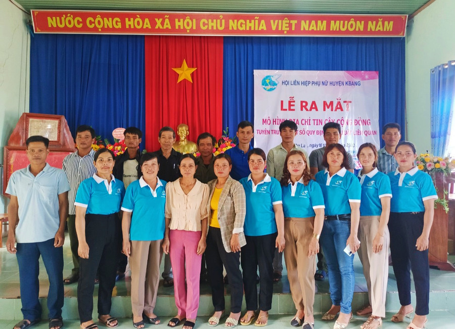 Mô hình “Địa chỉ tin cậy tại cộng đồng” xã Kông Pla có 30 thành viên tham gia. Ảnh: Hà Duyệt