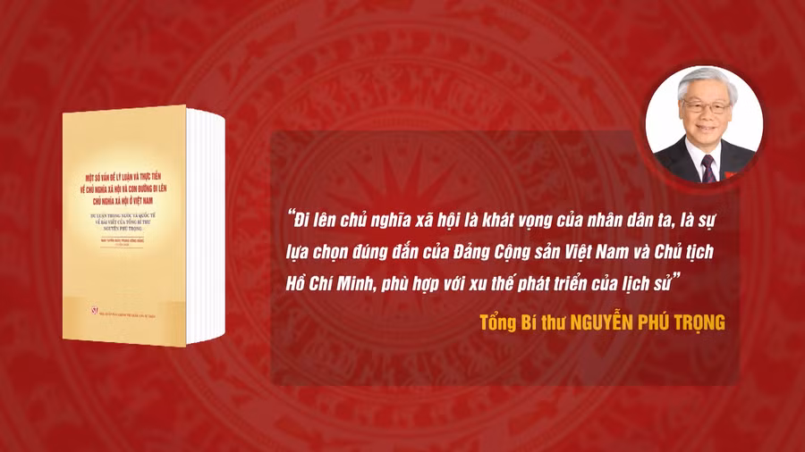 Tác phẩm Một số vấn đề lý luận và thực tiễn về chủ nghĩa xã hội và con đường đi lên chủ nghĩa xã hội ở Việt Nam của Tổng Bí thư Nguyễn Phú Trọng. Ảnh nguồn Đài PTTH Phú Yên