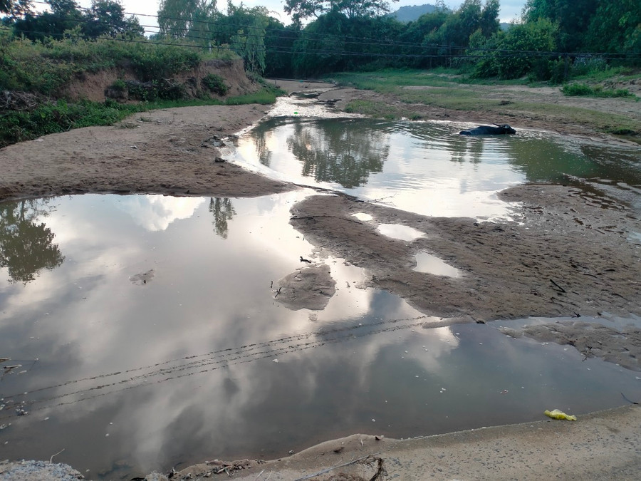 Khu vực cháu T. bị đuối nước. Ảnh: Minh Ngân